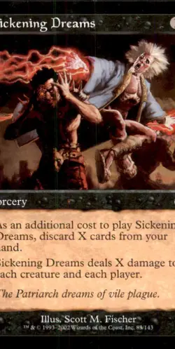 Sickening Dreams LP Light Play Torment MTG [10599] - Image 1