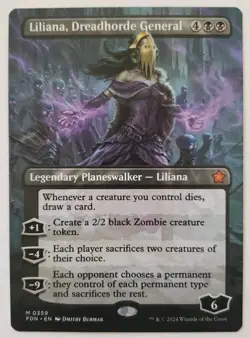 Liliana, Dreadhorde General FDN Foundations MTG 359 BORDERLESS - Image 1