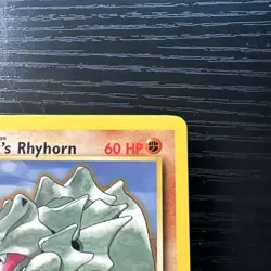 Brock’s Rhyhorn 1st Edition 22/132 Rare Gym Heroes WOTC Vintage Pokemon - Image 4