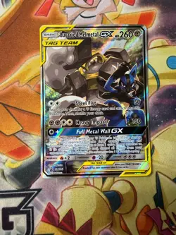 Pokemon TCG Lucario & Melmetal GX SM192 Black Star Promo Full Art Tag Team NM - Image 1