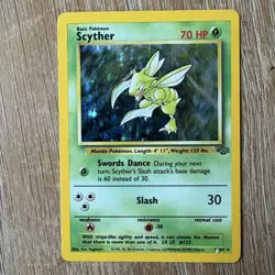 Scyther 10/64 - Jungle - Holo Rare - Unlimited - Pokemon TCG NM/LP - Image 1