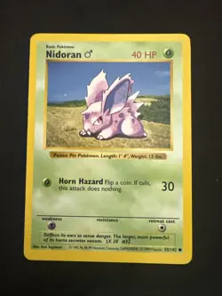 Nidoran - Shadowless - 55/102 Base Set - Pokemon TCG - 1999 LP - Image 1