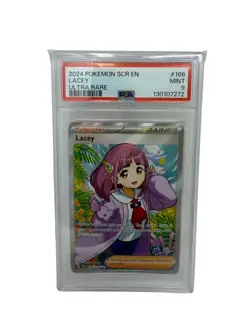 2024 Pokemon Stellar Crown Lacey Illustration Ultra Rare #166/142 PSA 9 - Image 1
