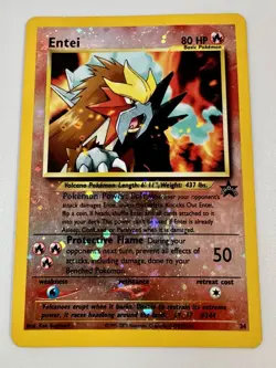 Pokemon TCG Entei 34 Black Star Promo Holo Promo Vintage WOTC E3 - Image 1