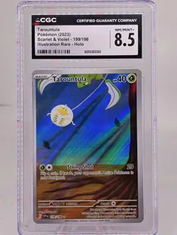 Pokemon Tarountula Holo #199/198 IR Scarlet & Violet 2023 - CGC 8.5 NM/MINT+ - Image 1