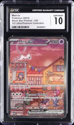 2023 POKEMON FRENCH SVP FR-SV BLACK STAR PROMO #053 MEW EX CGC 10 GEM MINT - Image 1