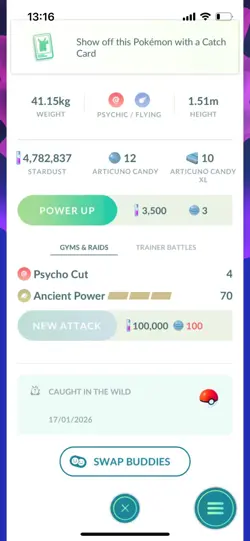 Pokemon Go Legendary Galerian Articuno ( Normal ) - Image 2