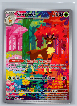 Pokemon Sawsbuck 166/162 Holo Rare Temporal Forces NM - Image 1