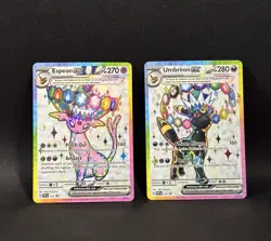 Pokemon Umbreon and Espeon Black Star Promo SVP175 SVP176 Figure Collection NM/M - Image 1