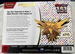 Pokemon Scarlet Violet 151 TCG Zapdos EX Collection - Image 3