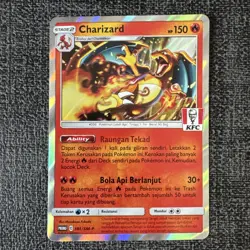 Pokemon TCG - Charizard 181/SM-P Exclusive Holo KFC Promo Indonesian - NM - Image 1