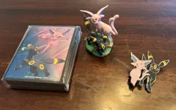 Pokemon Prismatic Evolutions Mini Figure Collection Pin Figure and Sleeves only! - Image 1
