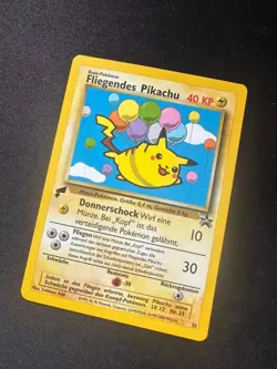 Flying Pikachu World Collection Pokemon Black Star Promo German Gold Stamp 25 - Image 2