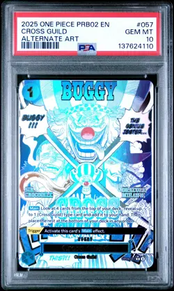 2025 ONE PIECE PRB02-PREMIUM BOOSTER ALTERNATE ART #057 CROSS GUILD PSA 10 - Image 1