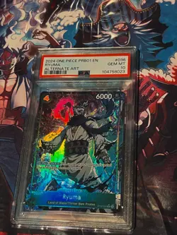 2024 ONE PIECE PRB01 EN RYUMA #036 ALTERNATE ART PSA 10 - Image 1