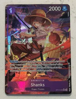 Shanks (Alternate Art) OP13-065 English R Carrying On His Will One Piece - Image 1