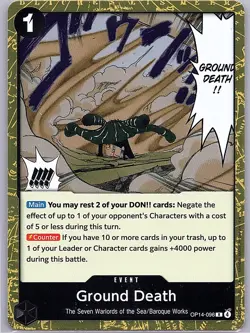 Ground Death Foil OP14-096 The Azure Sea's Seven One Piece English - Image 1