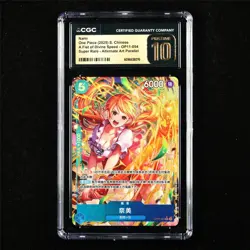 CGC 10 Pristine 2025 One Piece CHN Nami OP11-054 SR (Alt Art Parallel) - Image 1