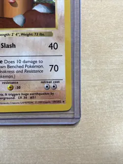 Pokemon TCG Dugtrio Base Set 19/102 Regular Shadowless Rare Card - Image 2