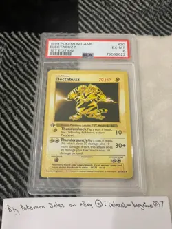 1999 1st (First) Edition Electabuzz Pokemon Card and More ! - Image 1