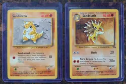 Sandslash 41/62, Uncommon, Fossil, Unlimited, Pokemon Card + Sandshrew 62/102 - Image 1