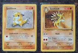 Sandslash 41/62, Uncommon, Fossil, Unlimited, Pokemon Card + Sandshrew 62/102 - Image 3