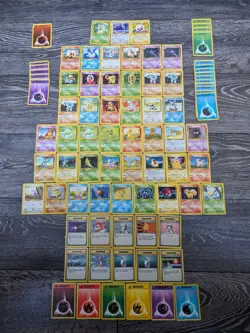 Pokemon TCG Base Set Bundle 57 Individual Cards 1999 Vintage WOTC - Image 1