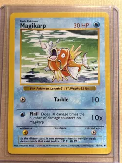 Pokemon TCG Magikarp Shadowless Card 35/102 1999 Base Set - Image 1