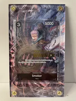One Piece Smoker Pre-Release Winner Stamp P-025 Promo English w/Card Display - Image 1