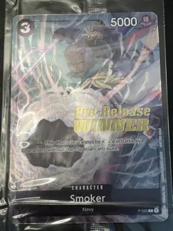 One Piece Card Smoker Pre-Release Winner Stamp P-025 New Sealed Promo English - Image 3