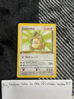 1999 1st (First) Edition Kangaskhan Pokemon Card - Image 1