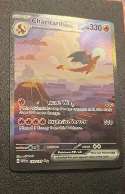 POKEMON CARD 2023 CHARIZARD EX FULL ART SIR 199/165 SCARLET & VIOLET 151 - Image 2