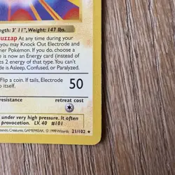 Pokemon TCG Base Set Electrode Shadowless Unlimited Non Holo Rare Card 21/102 - Image 5