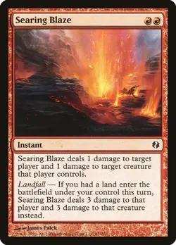 1x Searing Blaze NM Eng MTG - Venser Vs Koth - Image 1