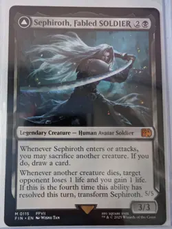 Sephiroth, Fabled Solider 0115 - MTG Final Fantasy - Image 1
