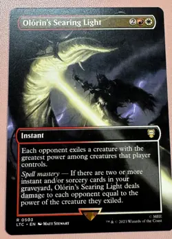 Near Mint x 1 Olorin's Searing Light - Borderless Commander: The Lord of the Rin - Image 1