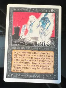 Magic the Gathering MTG Unlimited Animate Dead NM (Beta Bob) - Image 1