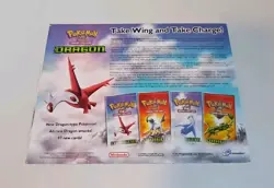 Pokemon Ex Dragon Theme Deck Display Poster Double Sided 33" X 8" - Image 2