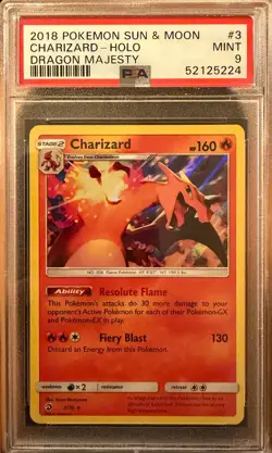 Charizard Holo 3/70 Dragon Majesty 2018 Pokemon PSA 9 - Image 1