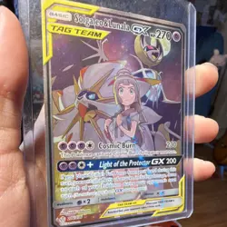 Pokemon Solgaleo & Lunala GX Full Art TAG TEAM Ultra Rare 216/236 Holo - Image 4