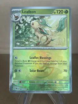 Pokemon Scarlet & Violet Prismatic Evolutions Leafeon #005/131 Master Ball - Image 1