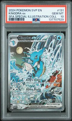 2024 POKEMON SVP EN-SV BLACK STAR PROMO #131 KINGDRA EX PSA 10 - Image 1