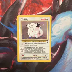Pokemon TCG Clefairy 6/130 Base Set 2 Holo Vintage Rare - Image 1