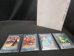 New Sealed Pokemon PLATINUM RISING RIVALS - 4 Booster Pack Art Set - Image 1