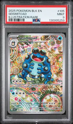2025 POKEMON BLK EN-BLACK BOLT ILLUSTRATION RARE #105 SEISMITOAD PSA 9 - Image 1