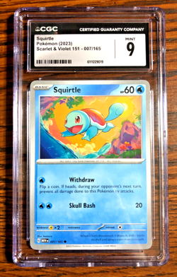 Squirtle Common #007 - CGC MINT 9 - 2023 Scarlet & Violet MEW 151 - Pokemon TCG - Image 1