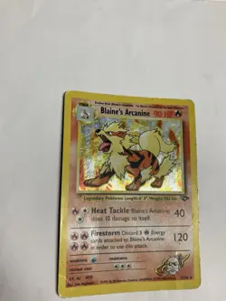 Pokemon TCG Blaine's Arcanine 1/132 Gym Challenge Unlimited Holo Rare HP - Image 3