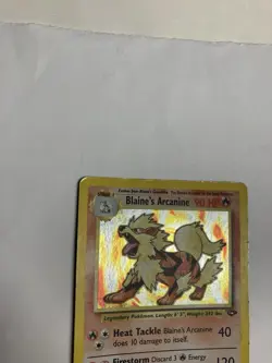 Pokemon TCG Blaine's Arcanine 1/132 Gym Challenge Unlimited Holo Rare HP - Image 4