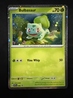 Pokemon TCG Scarlet & Violet 151 Bulbasaur SVP 046 Cosmos Holo Black Star Promo - Image 1