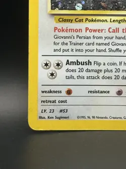 Giovanni's Persian 8/132 Gym Challenge Holo - Pokemon TCG - HP/DMG - Image 5